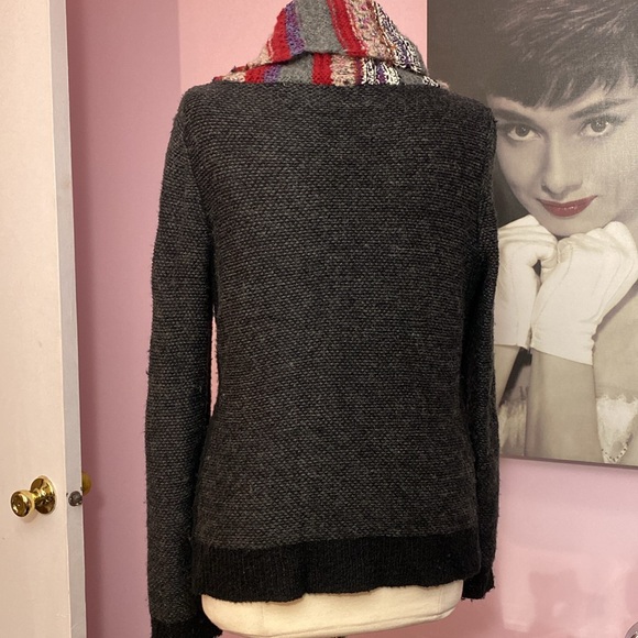 Curio New York Knit Wool Blend Moto Jacket/Coat - Picture 6 of 12